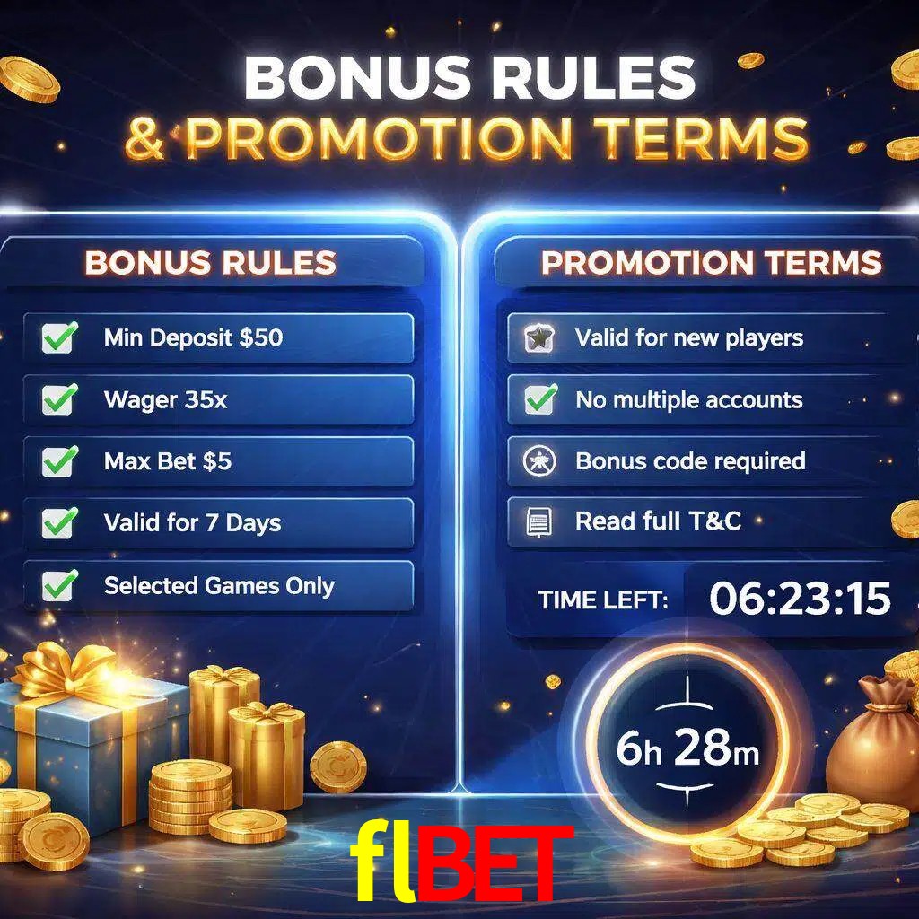 Reglas de promoción flbet y condiciones de bonos explicadas visualmente