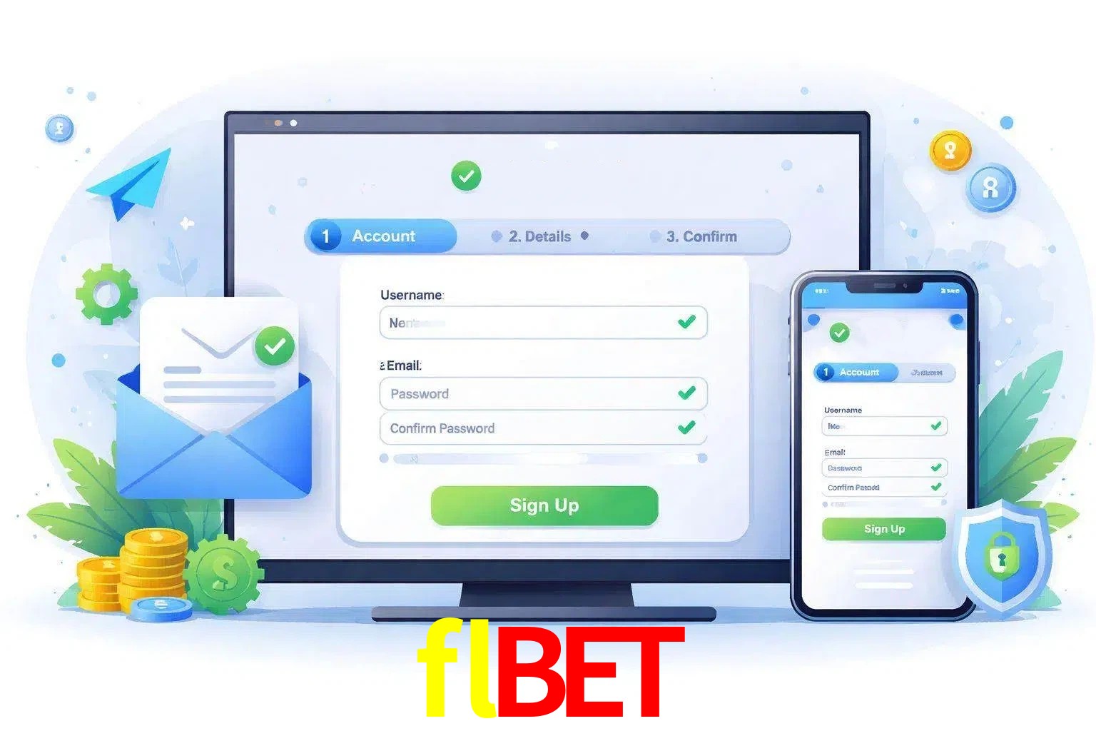 Registro de nuevo usuario y configuración de cuenta flbet